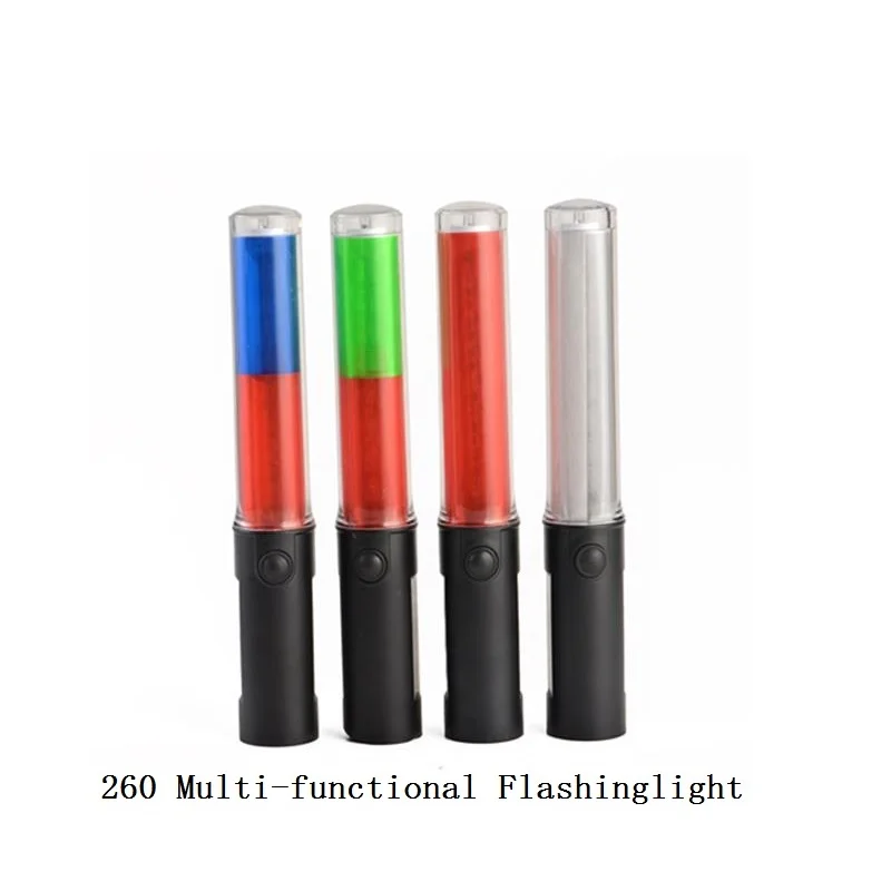 26CM Flashing Glo-sticks PVC Road Traffic Indicator Lights Fluorescent Warning Glowing Safety Baton With Magnet