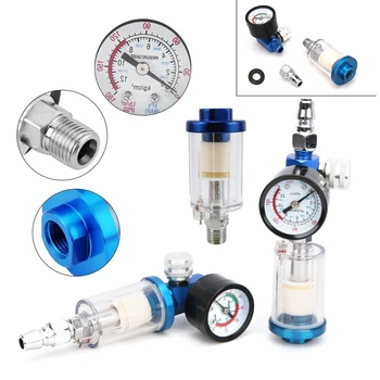 

1PCs 1/4'' Oil Water Separator Inline Air Hose Filter Moisture Trap For Compressor Spray Paint Gun