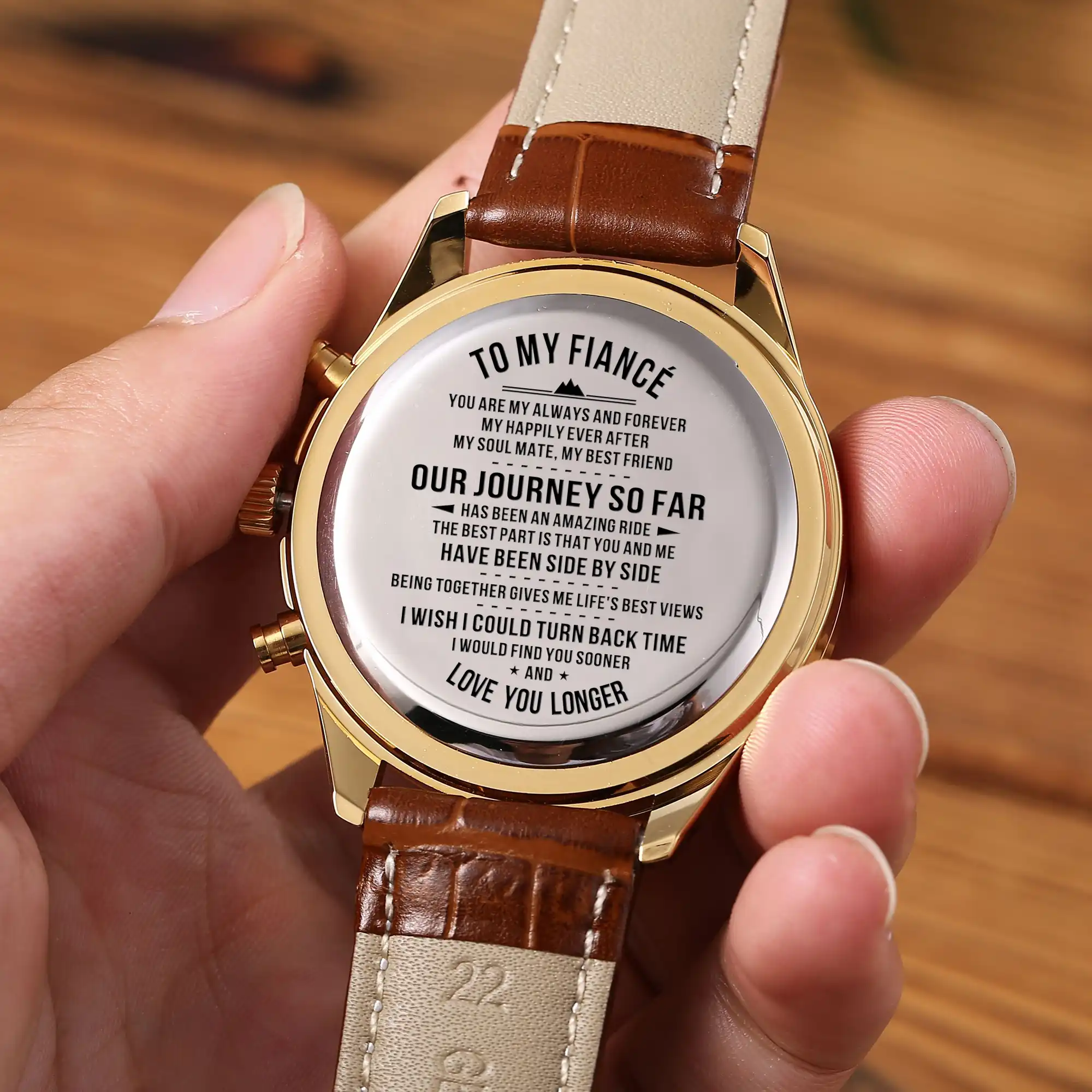 engraved watch for fiance