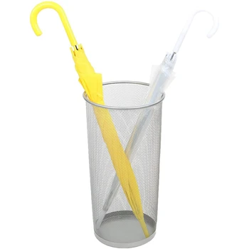 

Metal Umbrella Bucket Hollow Household Umbrella Storage Rack Hotel Lobby Simple Umbrella Storage Artifact