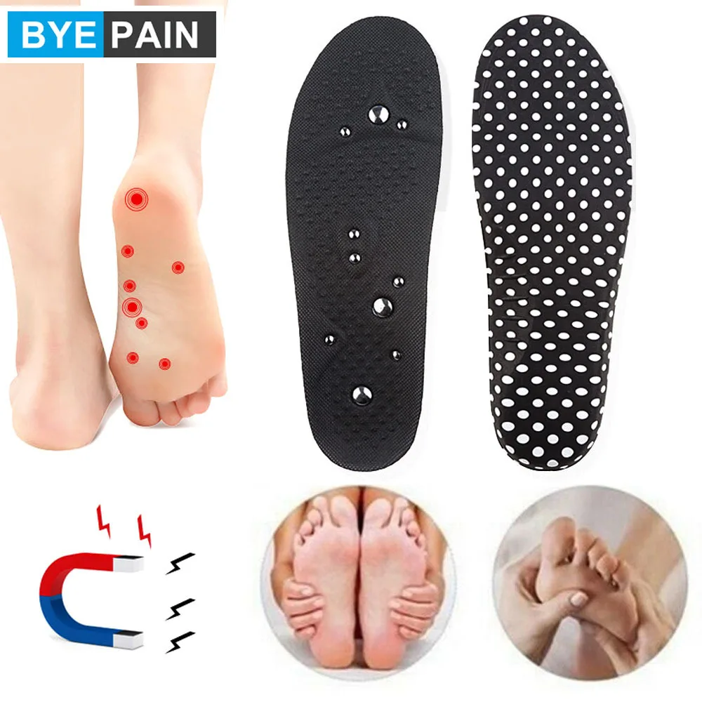 1Pair Magnetic Therapy EVA Insole Acupressure Massage Foot Weight Loss Insole Health Care Shoe Pad Foot Reflexology Pain Relief custom effectively relieve joint pain mens therapy bio health magnetic lymph detox bracelet