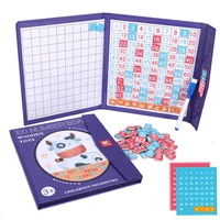1-100 Montessori Magnetic Number Book Math Toy Count Board Games Arithmetic Learning Teaching Aid Early Educational Toy For Kids 1
