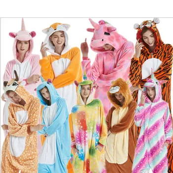 

Fashion Women Cosplay Costume Sleepwear Nightwear Kigurumi Anime Unicorn Pajama Adulto Woman Sleepwear Homewear Family Look
