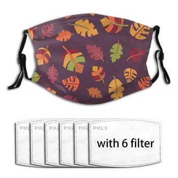 

Anti Haze Autumn Leaf Seamless Pattern Fall Unisex Cosplay Party Outdoor Cool Mouth Cover Mask Windproof