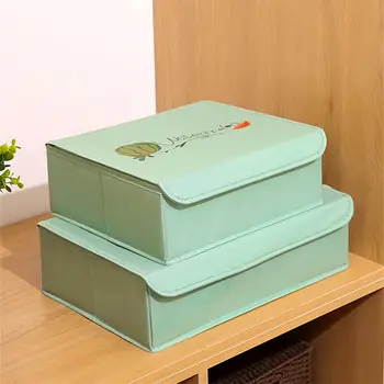 

Oxford Cloth Underwear Storage Box Large Capacity Bra Socks Store Case Washable Organizador With Flip-cover Drawer Organizer Box