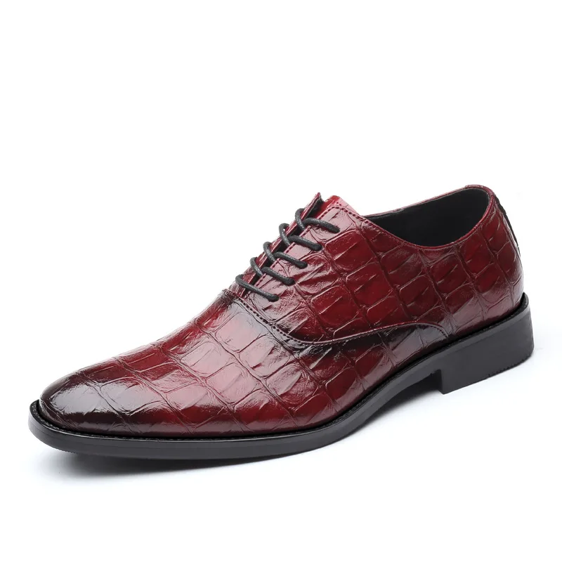 Г., роскошные дизайнерские мужские официальные туфли с узором «крокодиловая кожа» мужские свадебные туфли с перфорацией типа «броги» высококачественные кожаные туфли в деловом стиле