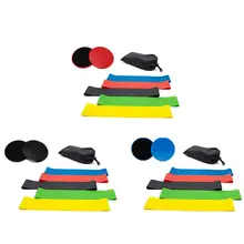 5 эспандеров с двойными фитнес скользящими планерами тренировочные диски для йоги