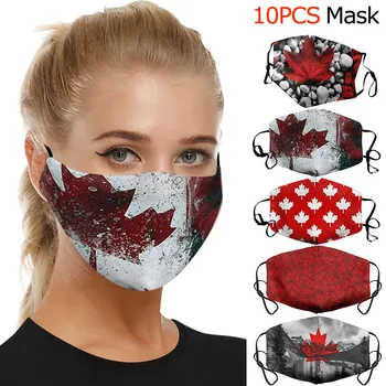 

10PCS Adult Printing Masks Cartoon Cute Kawayi Washable Fabric Cover Windproof Mouth mascherine mascarillas mondmasker Masque