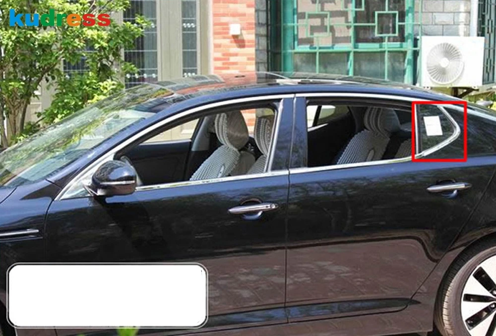 Для KIA K5 Оптима 2011 2012 2013 Третий GE Сталь автомобиля задний треугольник окна автомобиля крышки декоративной отделкой внешние аксессуары