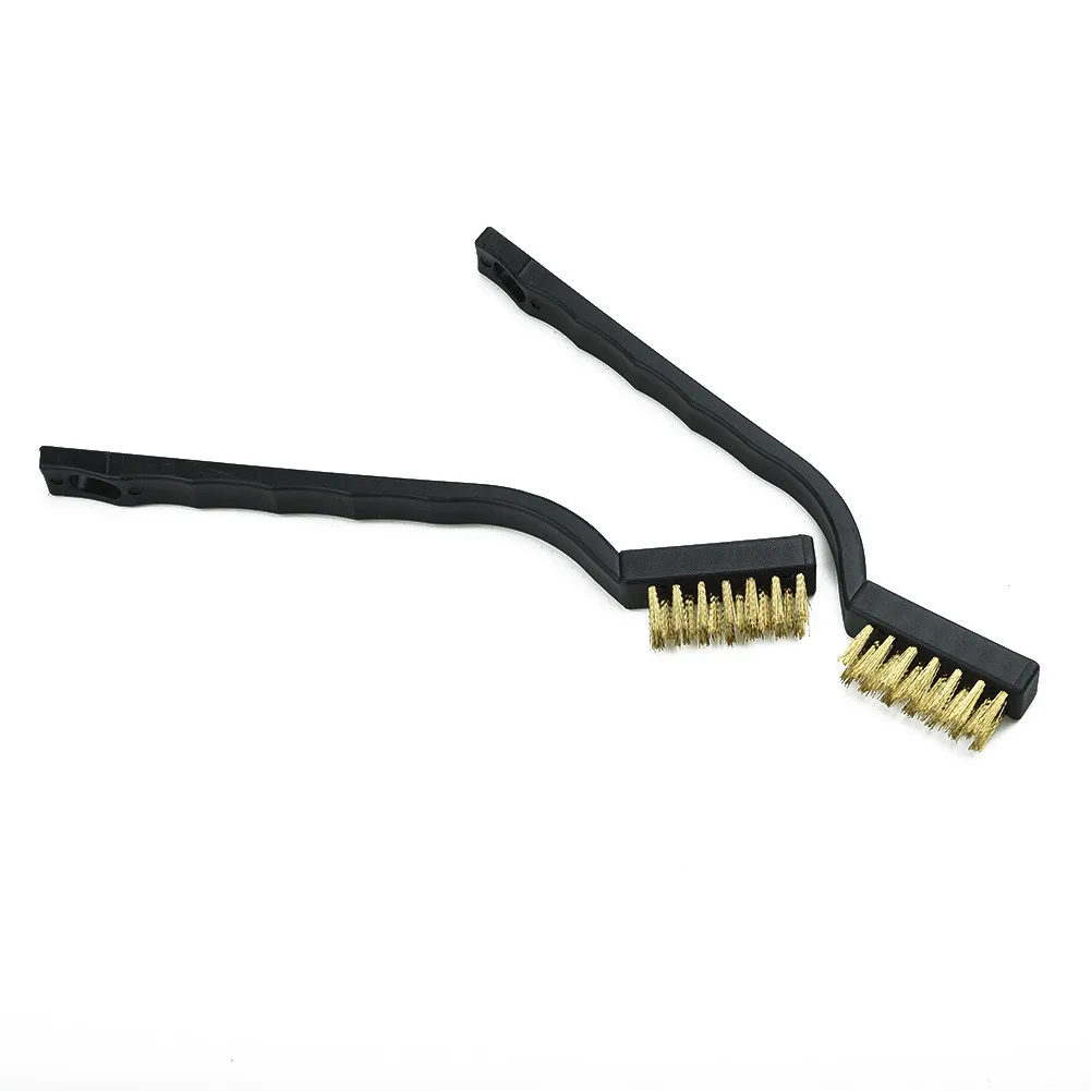12Pcs Brass Wire Brush 170mm Mini Metal Scrubbing Polishing Steel Brushes DIY Paint Rust Remover Hand Cleaning Tool