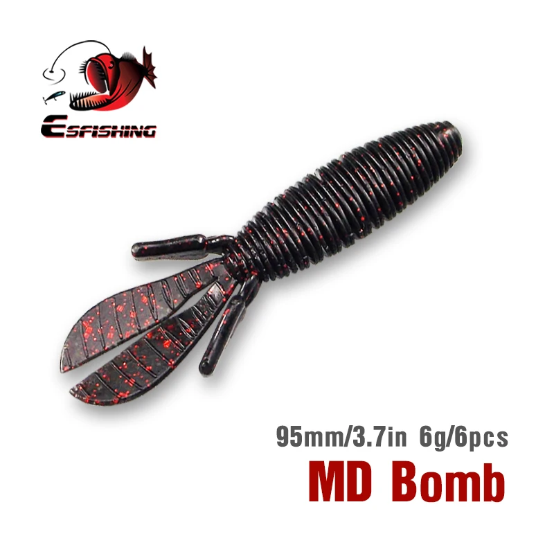 KESFISHING новая приманка мягкие приманки MD бомба Craw 95 мм 6g 6 шт. Карп рыболовная