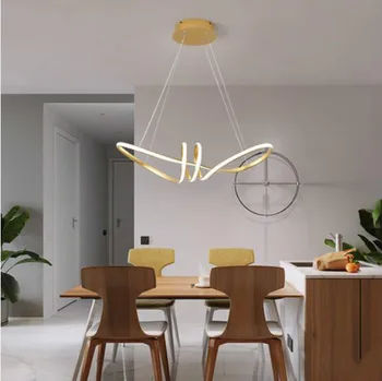 

Led Pendant Lights Suspension Luminaire Suspendu Pendant Lamp Chrome Finished Minimalism DIY Hanging Modern for Dining Room Bar