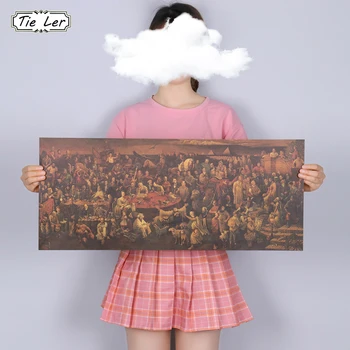 

TIE LER Many Celebrity Character Kraft Poster Cafe Bar Retro Poster Decorative Painting Art Wall Stickers Home Decor 71X30cm