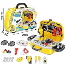 Игрушка для ролевых игр, инструменты для ремонта детей, игровая игрушка, чемодан для симуляции, детский набор пластиковых игрушек, косметичка для макияжа, кухонная коробка