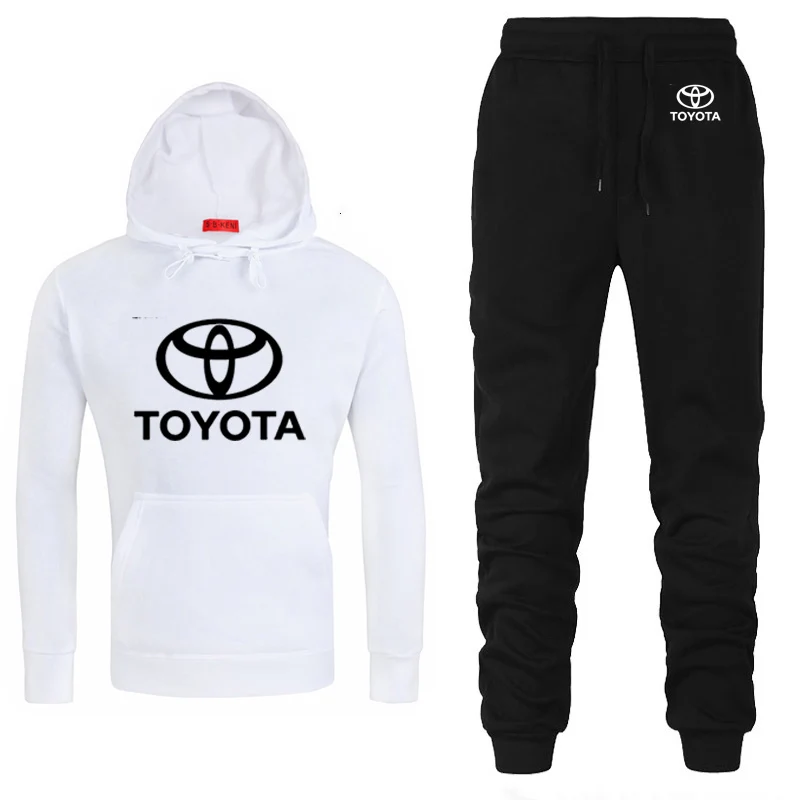 3 Hoodie Men's Toyota Logo Print Unisex Sweatshirt Fashion Man Hoodie Hip Hop Harajuku Casual Wool Hoodie Pants Set 2 Pieces - Цвет: 3