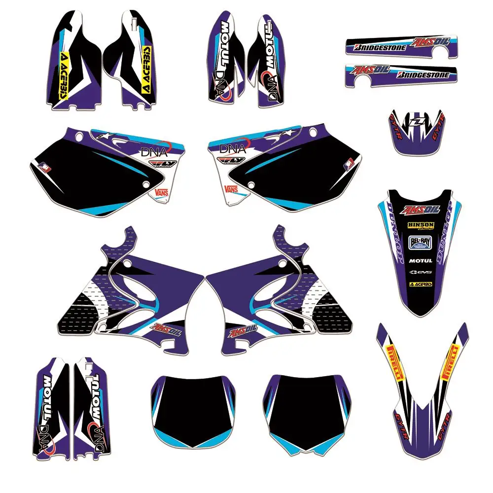 MXGRAPHIC Пользовательские графические наклейки декоративные наборы для Yamaha YZ125 YZ250 YZ 125 250 2002