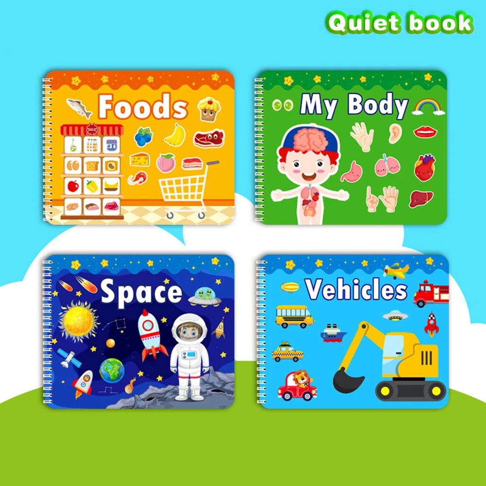 Montessori Busy Book Children Toy My First Busy Book DIY Sticker Quiet Book Preschool Learning Set Educational Toys For Children best baby and toddler toys