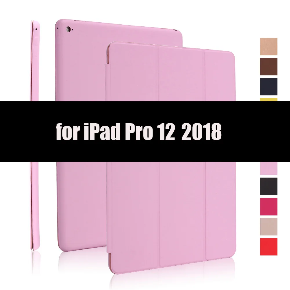 Чехол для iPad Pro 12,9 Smart Cover для iPad Pro 12 чехол с магнитной застежкой из искусственной кожи для iPad 12,9 - Цвет: Pink-2