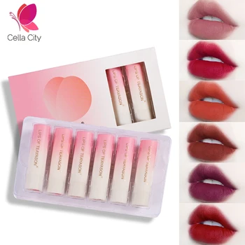 

Cellacity 6 Colors Matte Lipstick for Makeup Full Color Lip liner Smooth Texture Waterproof Long Lasting Korean Makeup Wholesale