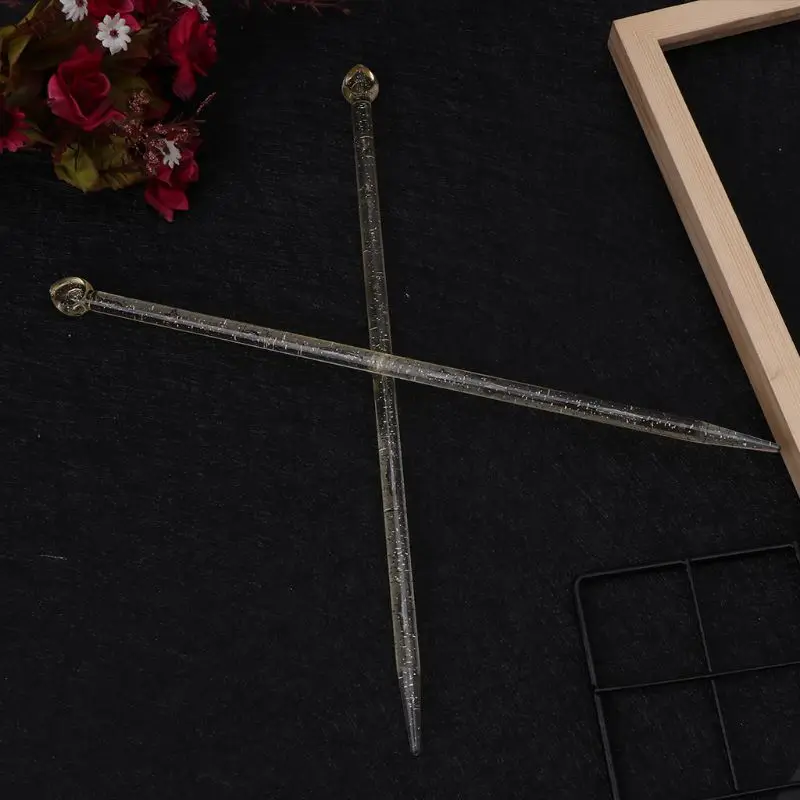 Drop Ship 14Pcs In 7Sizes 14.2in Crochet Single Pointed Knitting Needles Set Plastic Crystal Sweater Knitwear DIY Tools