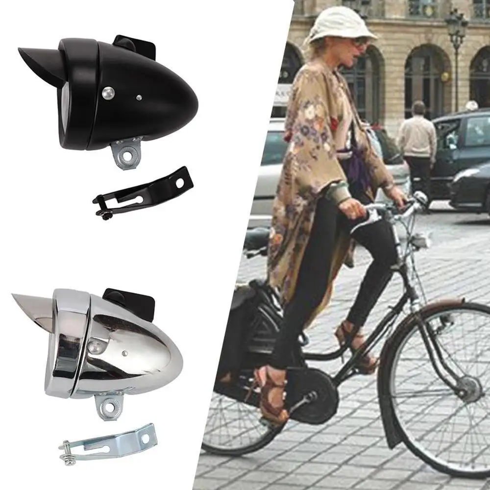 

Durable LED Metal Chrome Vintage Bicycle Retro Fog Light Head Lamp led bicycle light Cycling Accessories