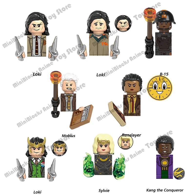Новинка X0318 Конструктор из кубиков Disney Loki Sylvie Marvel миниатюрные фигурки героев