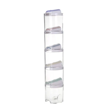 

5Pcs/Set Seasoning Spice Plastic Bottles Jars Boxes Kitchen Storage Organizer Condiment Lid Can Cover Organization Accessories