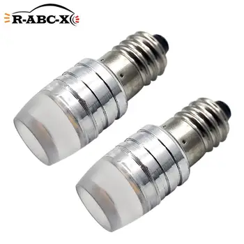 

2pcs 0.6W 2835 2smd LED Instrument lamp E10 Indicator bulb Old fashioned flashlight Yellow No-polarity 12V