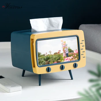 

OYOREFD Creative Multi-function Tissue Boxes Mobile Phone Tissue Holder Family Office Desktop Kleenex Napkin Holder Dispenser