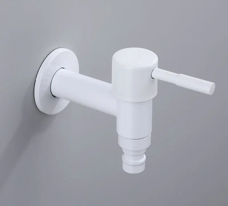 Long F Style White 304 Нержавеющая сталь черный, белый цвет одинарный кран для холодной воды/стиральные машины; краны кран Ванная комната холодной бассейна кран - Цвет: Long F Style White