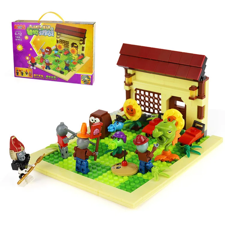

2020 New Style Plants Vs Zombies Set Garden Series Combination Scene Building Blocks Bricks Compatible Gift