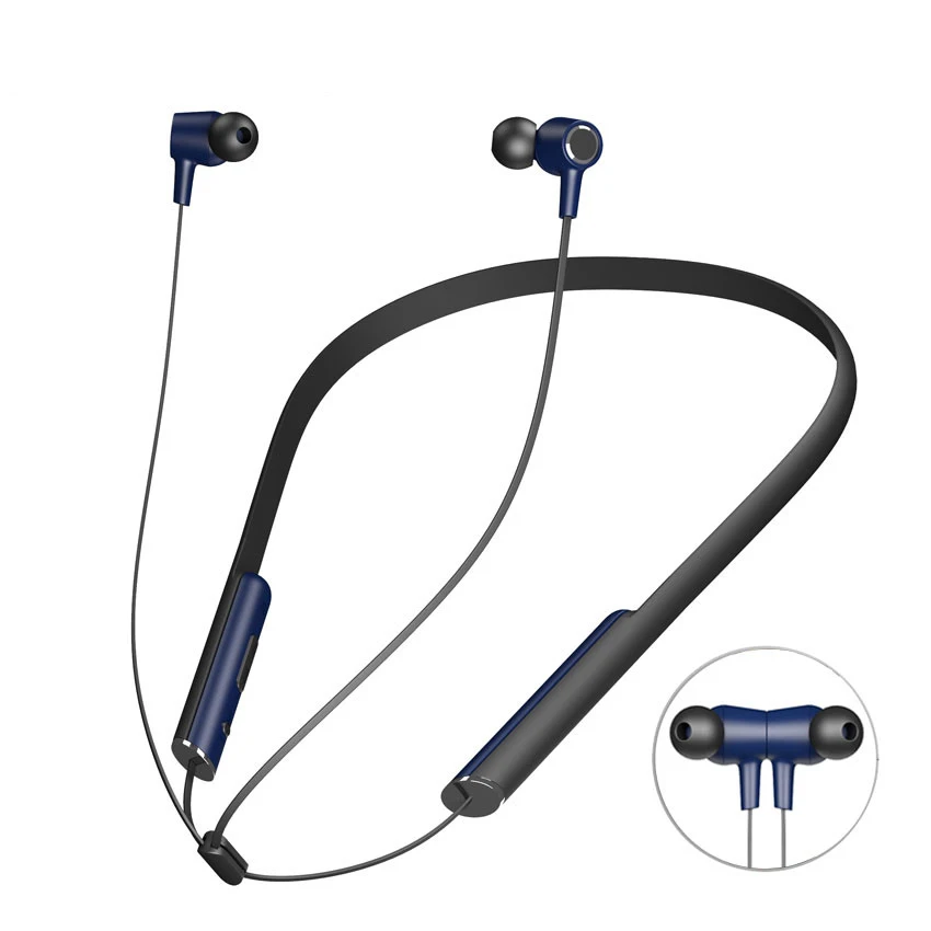 Bluetooth гарнитура Askmeer с шейным ободом Беспроводные спортивные наушники микрофоном