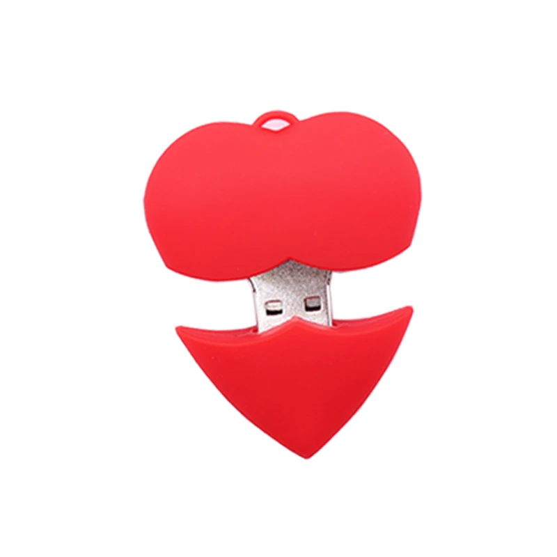 usb флешка Флеш накопитель USB 64 ГБ флеш с мультяшным сердцем мини 128 карта памяти 4 8