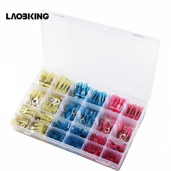 

480PCS Mixed Heat Shrink Terminals Butt Electrical Wire Connectors Assorted Insulated Waterproof Crimp Terminal Ring Connector