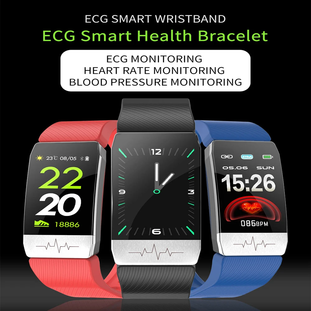 Фитнес браслет с измерением температуры тела пульса артериального давления