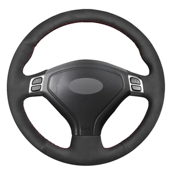 

Black Suede DIY Hand-stitched Car Steering Wheel Cover for Subaru Forester 2004-2006 Outback 2004 2005 Legacy 2004-2006