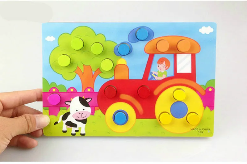 Новая цветная познавательная доска Монтессори, развивающие игрушки для детей, деревянная игрушка, пазл для детей раннего обучения, цветная игра для матча