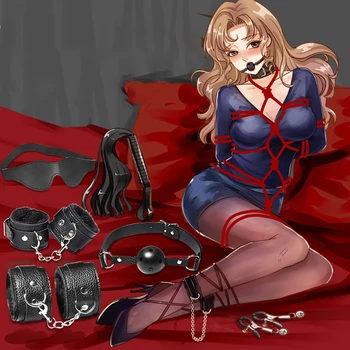 BDSM Kits Vibrator Sex Toys for Women Couples Handcuff Whip Anal Plug Exotic Accessories Bondage Equipment Harness Sex Furniture 2