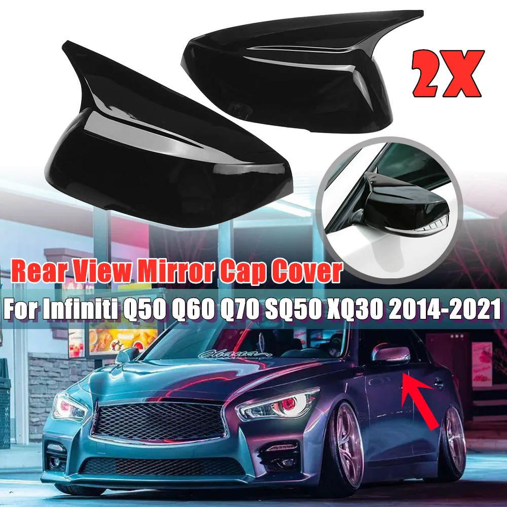 

Car Rearview Mirror Cover Side Wing Mirror Housing For Infiniti Q50 Q60 QX30 Q70 2014-2021 Car Replacement Accessories