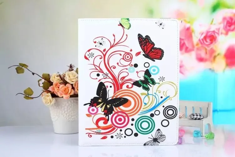 Lovely 360 Degrees Rotate Stand PU Leather Tablet Case For Apple Ipad Air 2 Case Cover For Apple Ipad 6 Flower Girl Strap Case  (6)