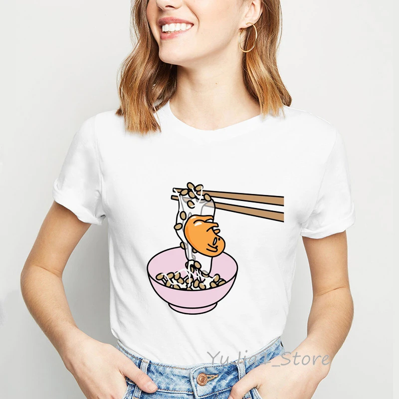 Y81722 Есть ли у нас только для того, чтобы надпись Gudetama принт Забавные футболки для женщин ленивый яйцо футболка femme 90s одежда tumblr Графический Тройники - Цвет: Y81722