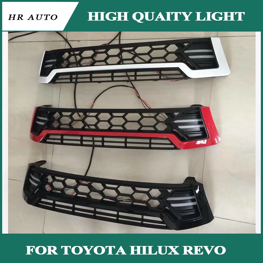 Аксессуары светодиодный Raptor решетка для Toyota Hilux Revo передняя решетка черный Raptor решетка для Toyota Hilux