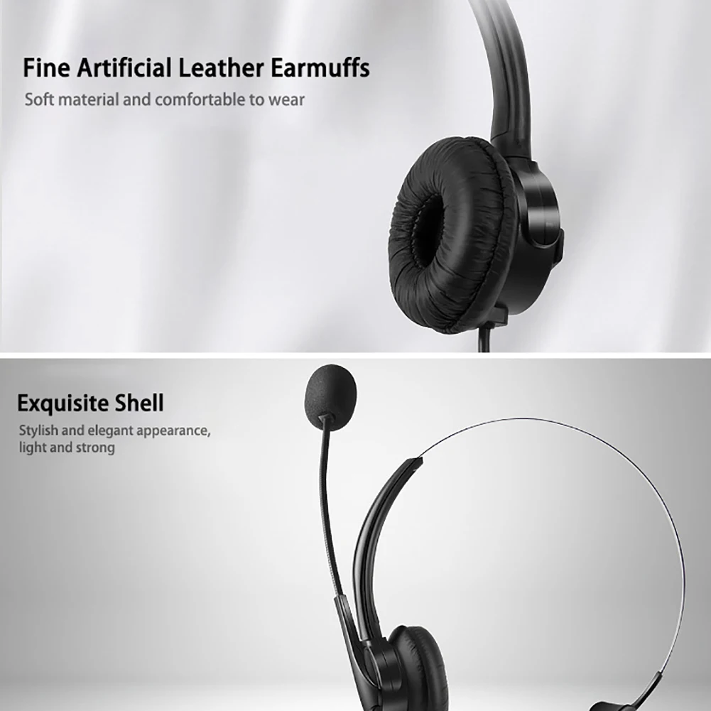 Mini USB 2 0 Stereo Headset Telephone Headphone with Microphone for Computer Laptop PC External Speaker Wired Headset Microphone