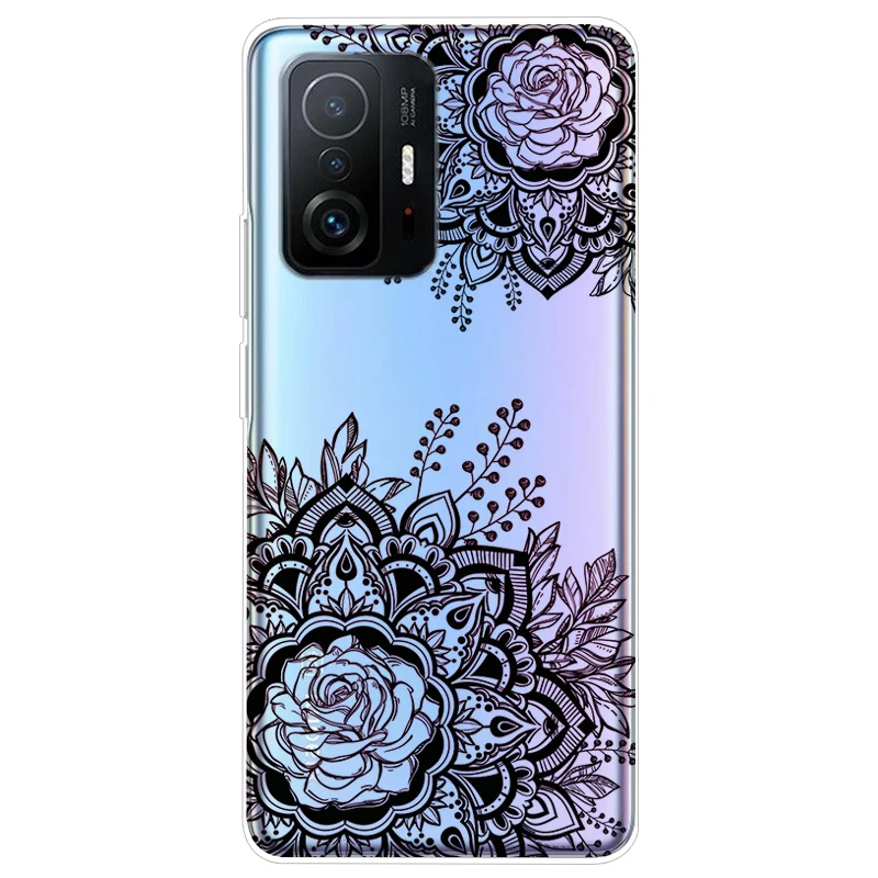 Soft TPU Silicone Clear Cartoon Case for Xiaomi 11T Pro - Transparent Protective Phone Cover