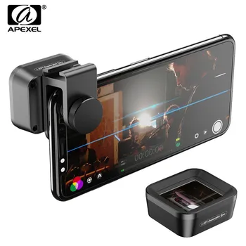 APEXEL Anamorphic Lens Filter Adapter Ring For Mobile Phone 1.33X Wide Screen Movie Lens Videomaker Filmmaker Vlog Shooting 1
