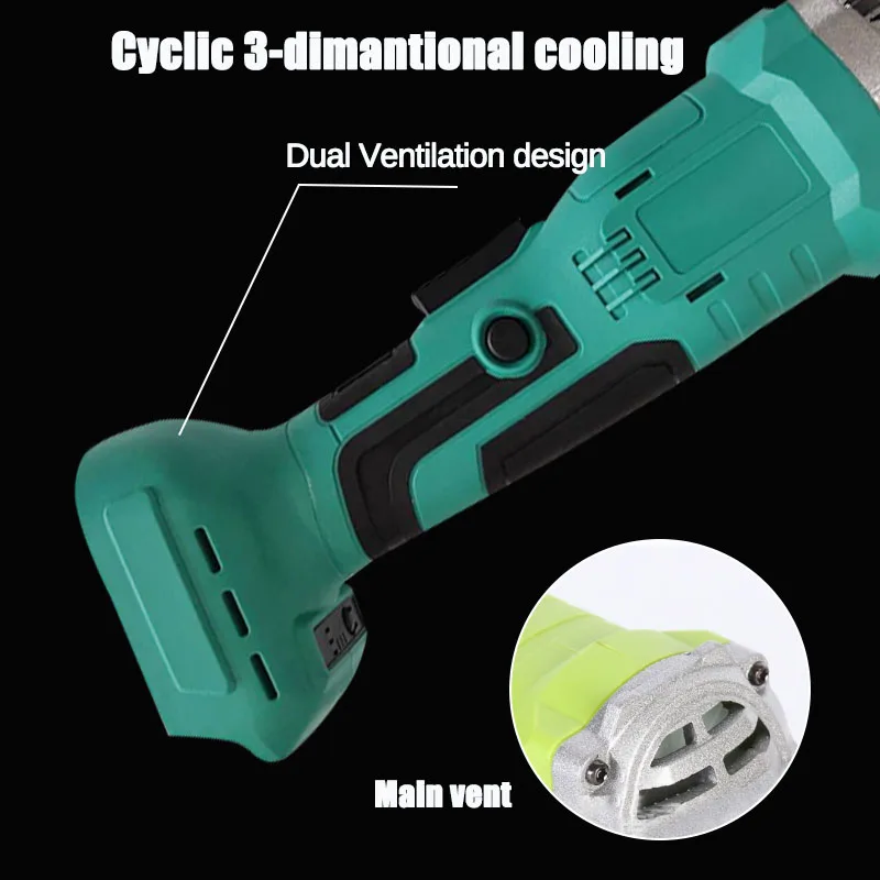 18V 800W 100mm Brushless Cordless Impact Angle Grinder without battery DIY Power Tool Cutting Machine Polisher Fr Makita Battery