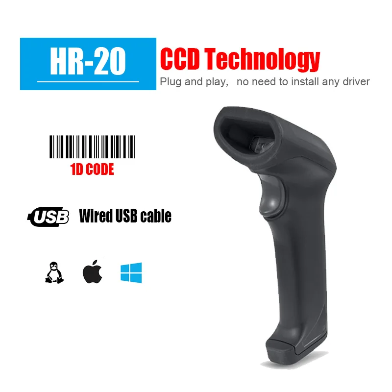 Handheld Wired USB Wireless Bluetooth Barcode Scanner 1D 2D QR PDF417 Bar Code Reader for IOS Android Ipad Computer POS Terminal cam scanner