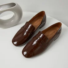 Женские лоферы из натуральной кожи без шнуровки на плоской подошве; мягкие удобные мокасины для отдыха; высококачественные эспадрильи; повседневная обувь для женщин