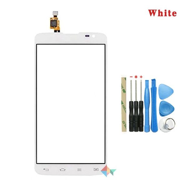 Высокое качество 5," для LG G Pro Lite D685 D686 сенсорный экран дигитайзер Переднее стекло объектив сенсорная панель - Цвет: White With Tool