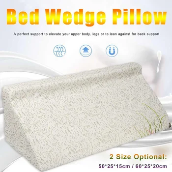

Bamboo Leaf Triangle Bedding Wedge Pillow Cotton Sponge Cushion Multifunctional Neck Back Body Support Cushion Pad Home Hospital